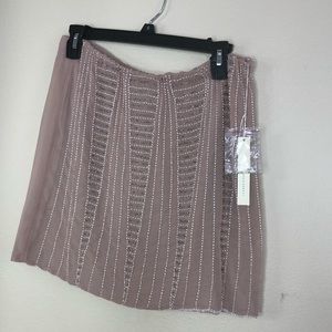 Mauve sequence mini skirt